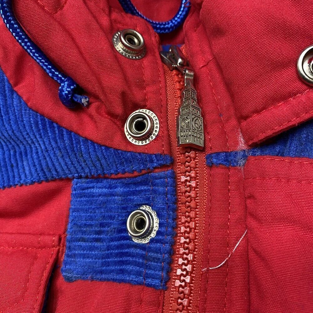 London Fog Jacket Toddler 18 Months Red Hooded Fog Patrol Zipper Snaps - Picture 5 of 8